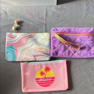 Ipsy Cosmetic Bags Set - Multicolor, Purple, Pink
